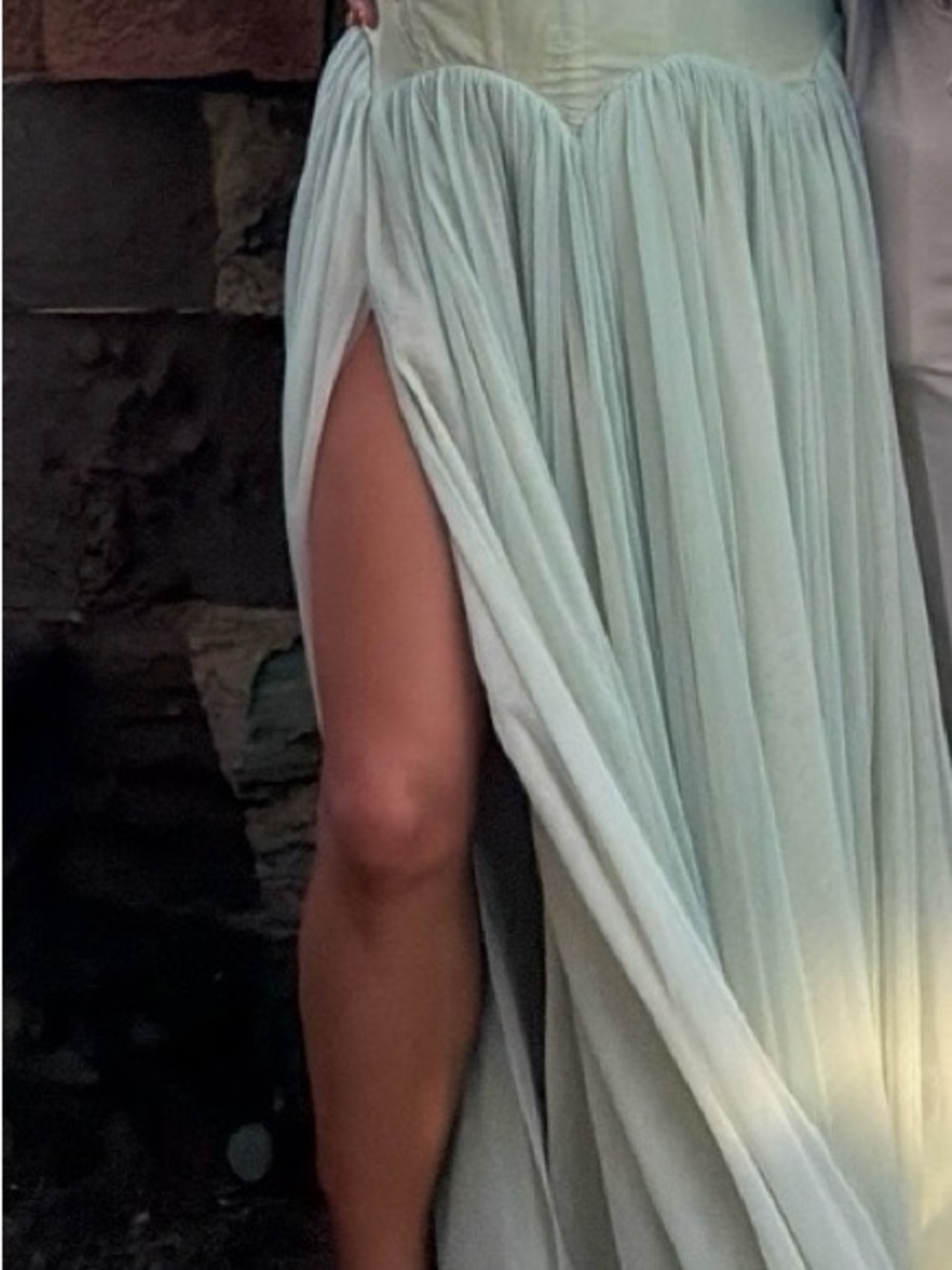 White Fox Boutique Magic Muse Dress in Mint (slit added)